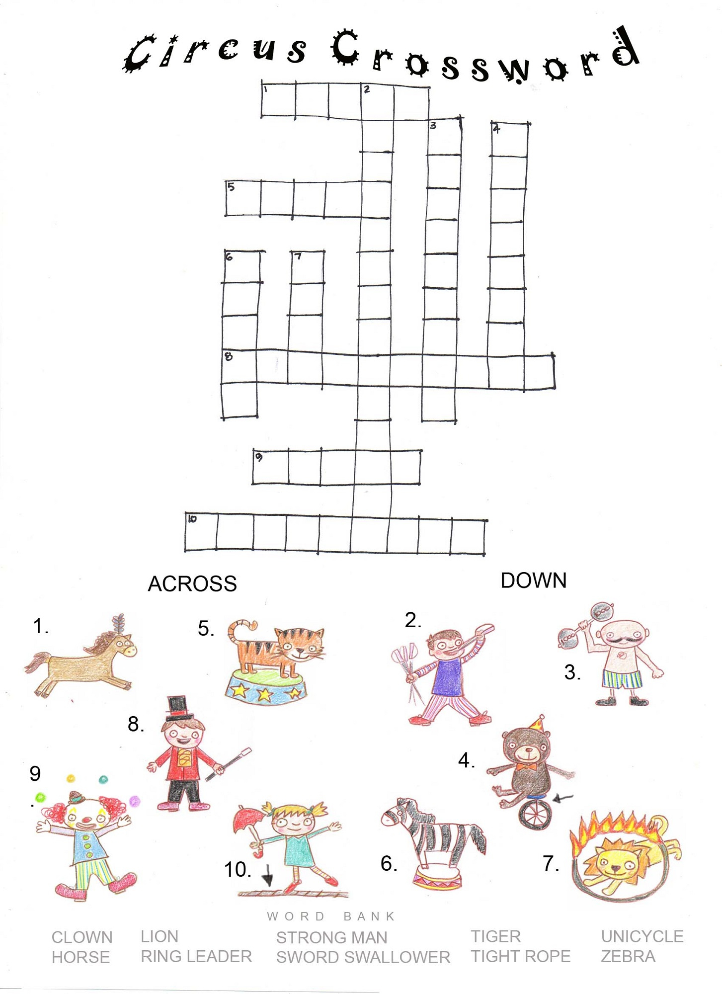 Printable Crosswords Puzzles Kids | Activity Shelter - Horse Crossword Puzzle Printable
