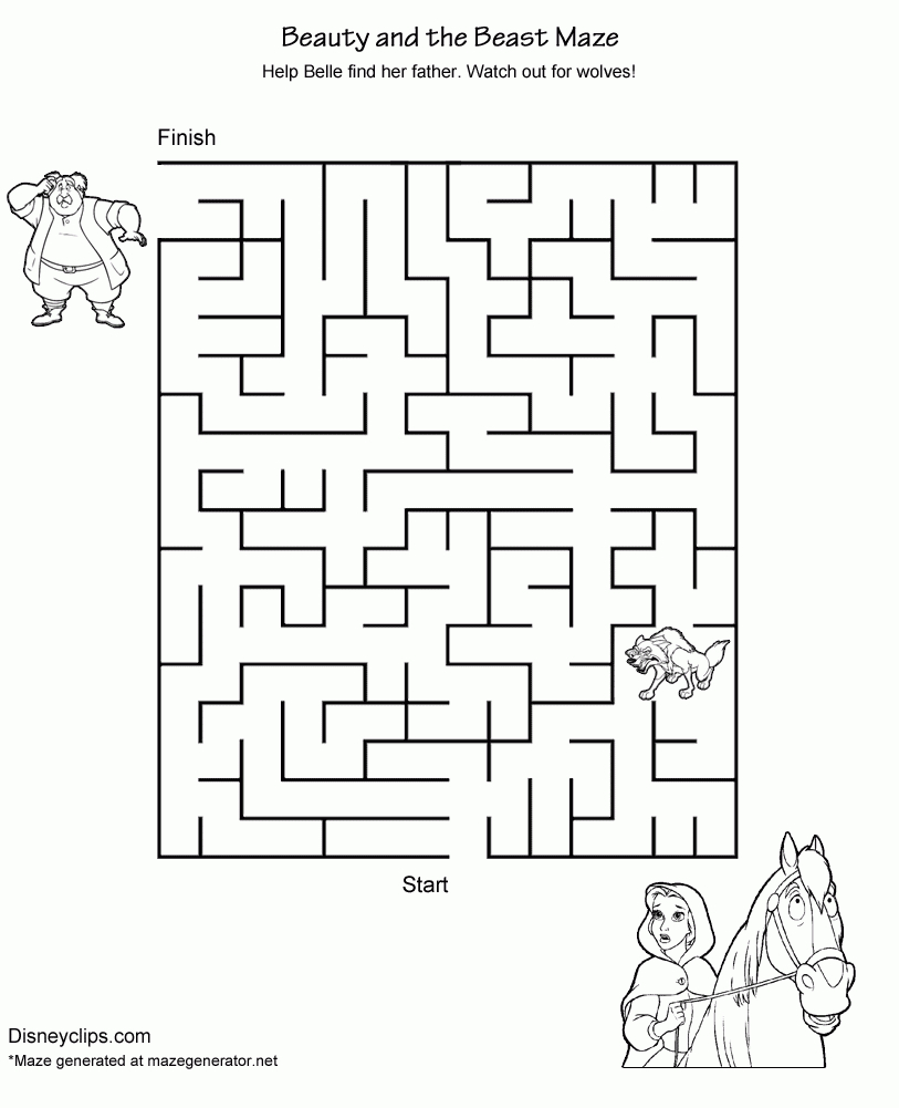 Printable Disney Mazes | Disneyclips - Printable Disney Puzzles