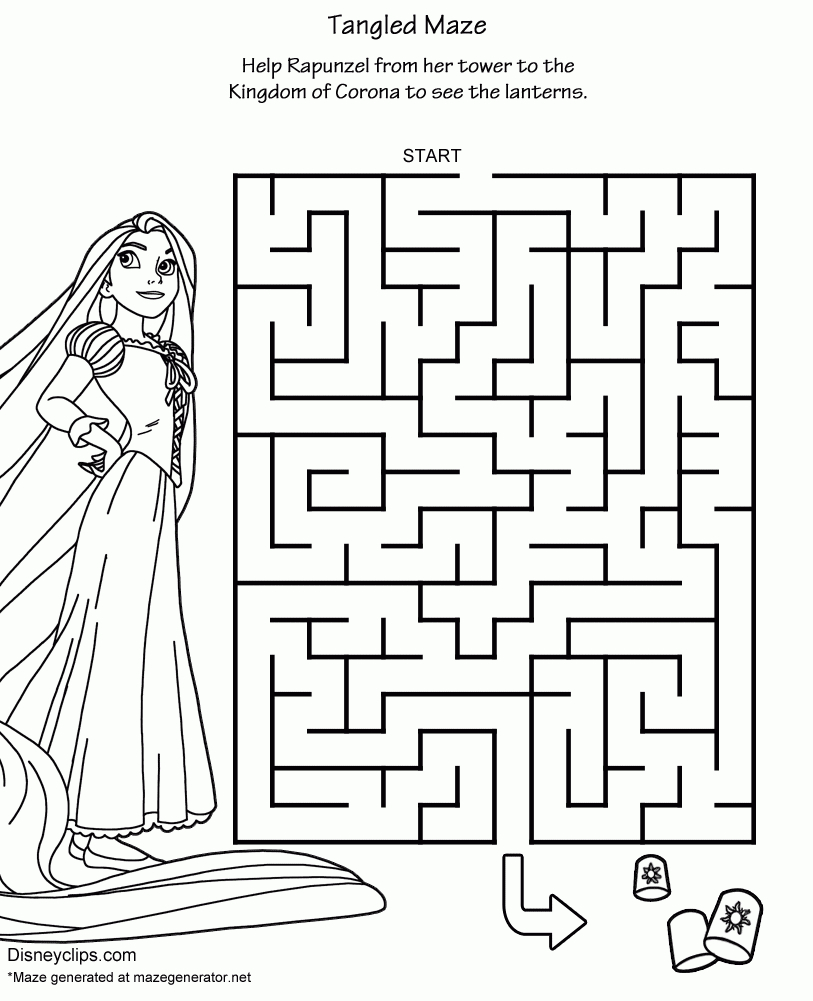 Printable Disney Mazes | Disneyclips - Printable Disney Puzzles