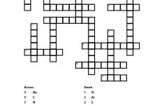Printable Element Crossword Puzzle And Answers - Crossword Puzzle Chemistry Printable