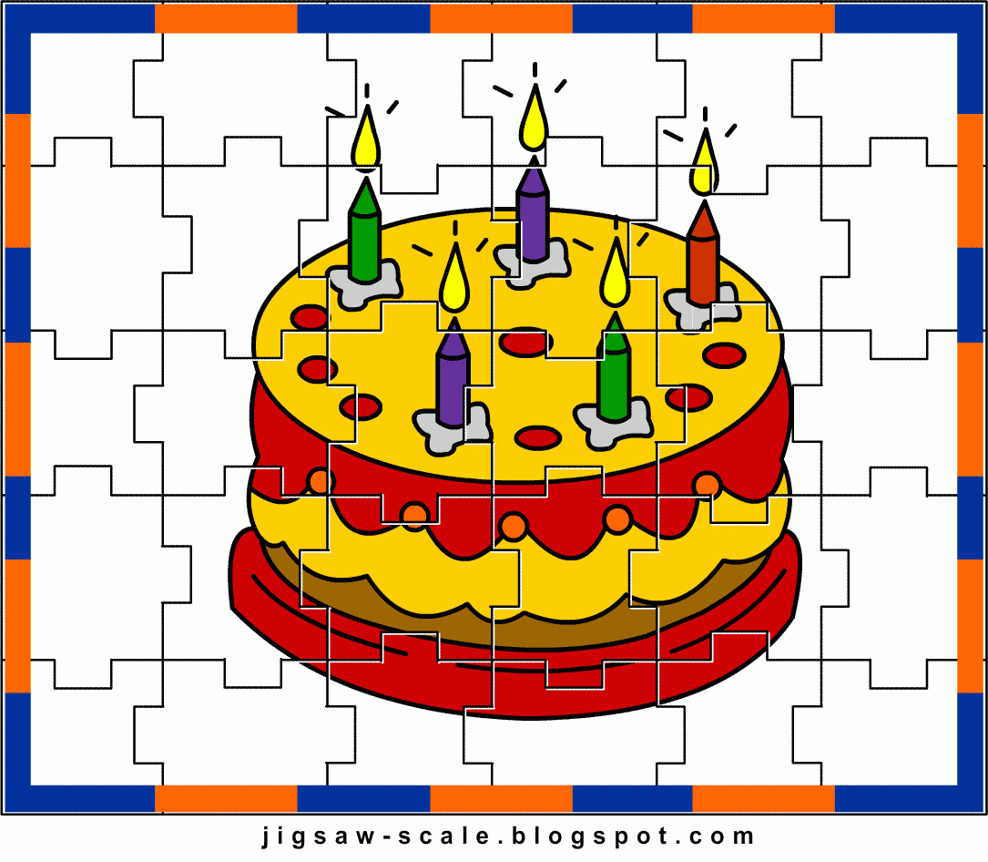 Printable Jigsaw Puzzle For Kids: Cake Jigsaw - Print Out Puzzle Games