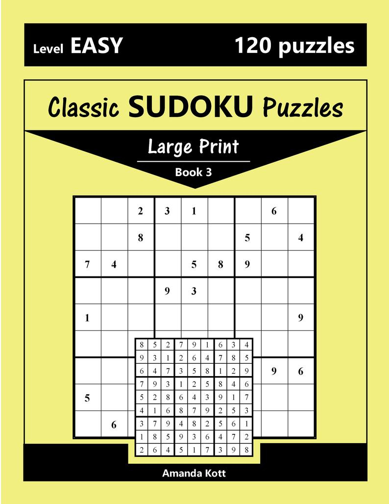 Printable Large Print Classic Sudoku Puzzles 120 Puzzles | Etsy - Printable Sudoku Puzzles Uk