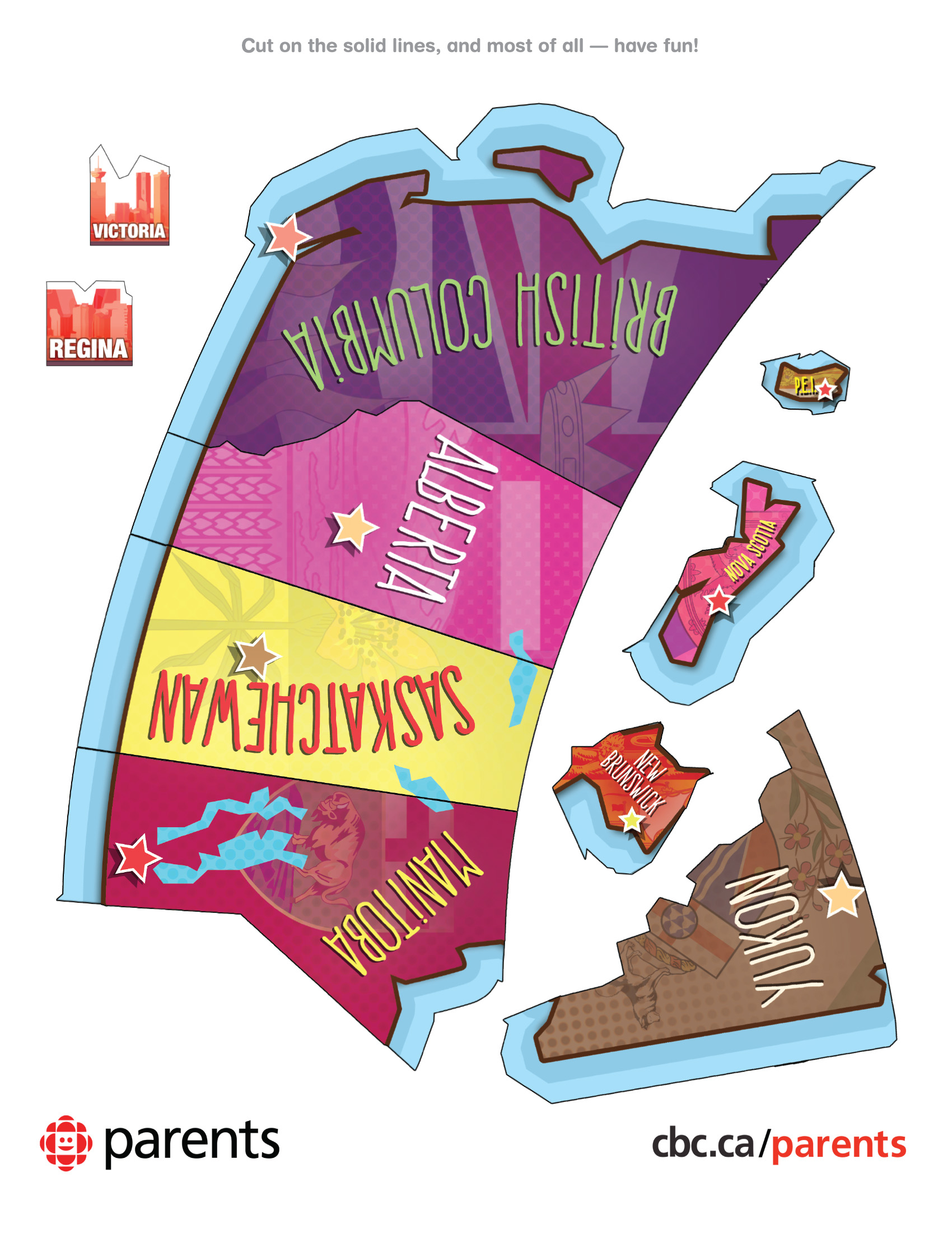 Printable Map Of Canada Puzzle Play Cbc Parents Printable Puzzle 