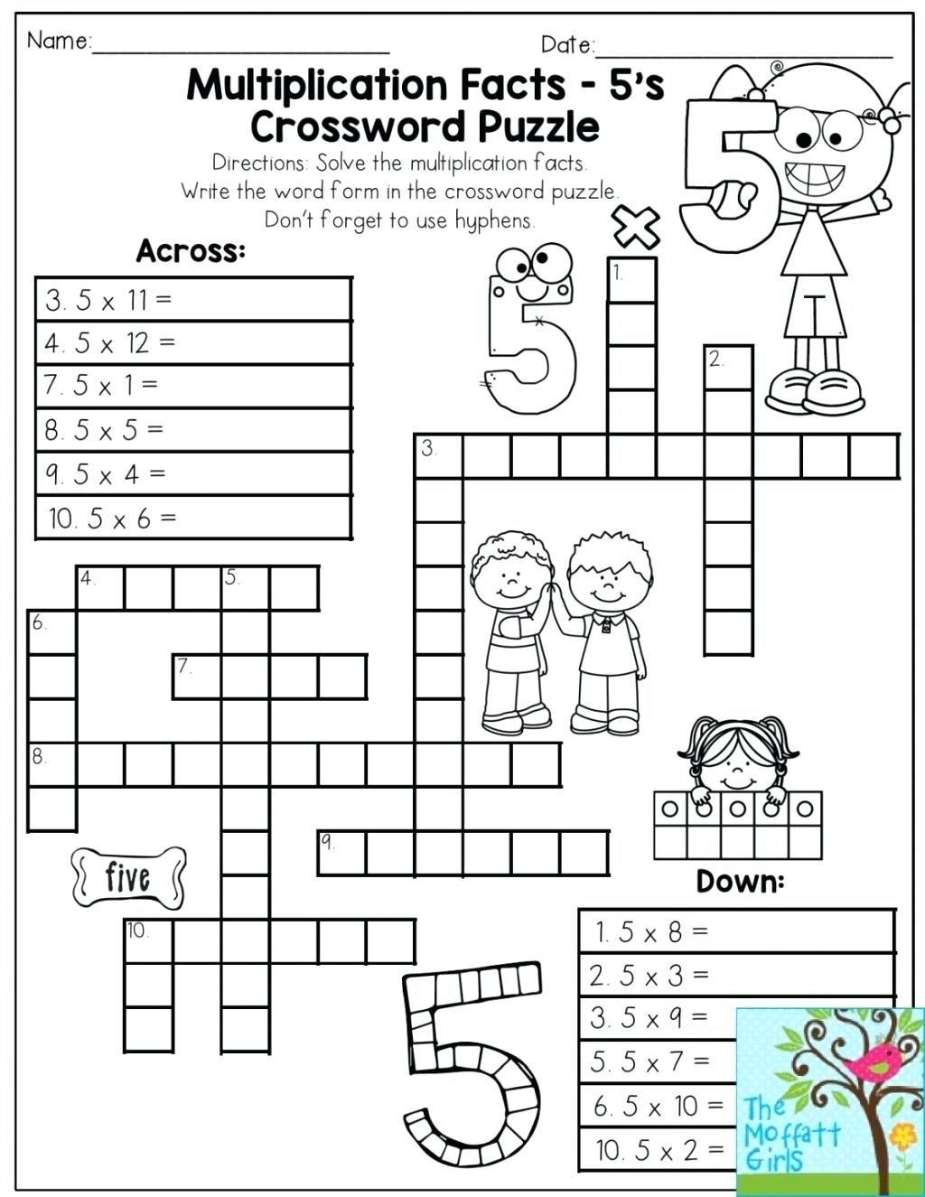 Printable Math Puzzles 5Th Grade Maths Ksheets Middle School Pdf Fun - Printable Math Puzzles For High School
