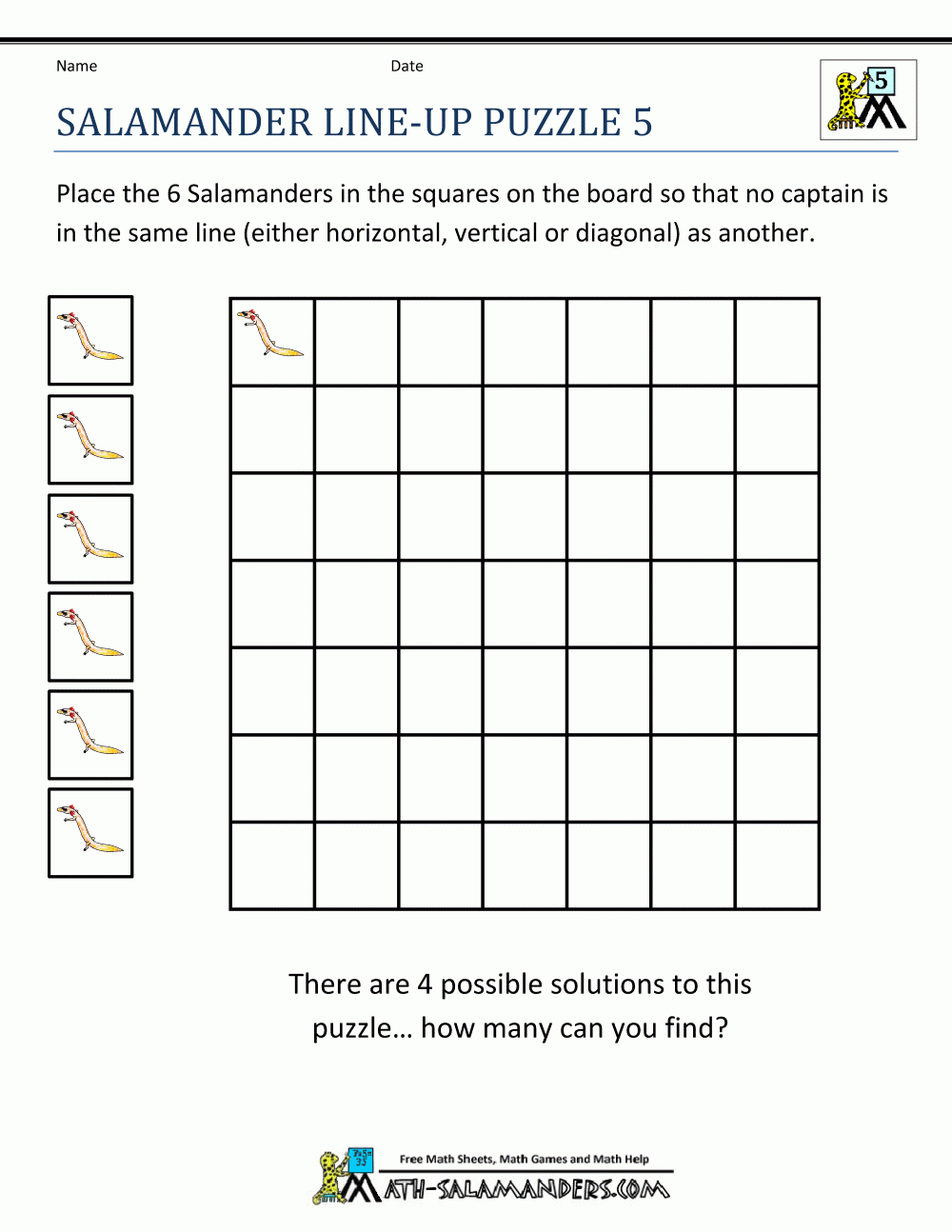 Printable Math Puzzles 5Th Grade - Printable Math Puzzle Games