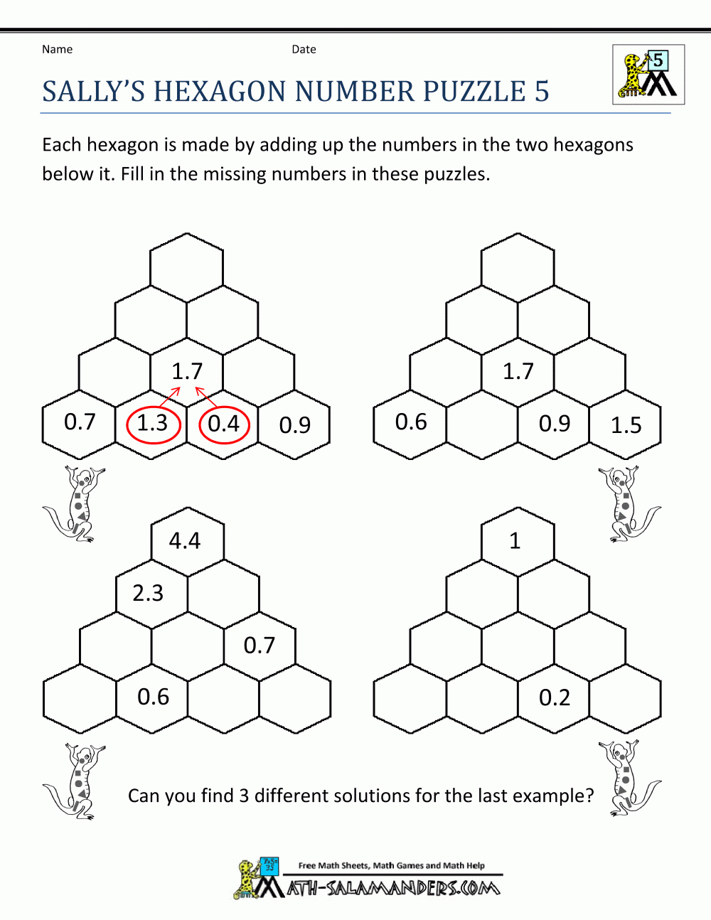 Printable Math Puzzles 5Th Grade - Printable Math Puzzle