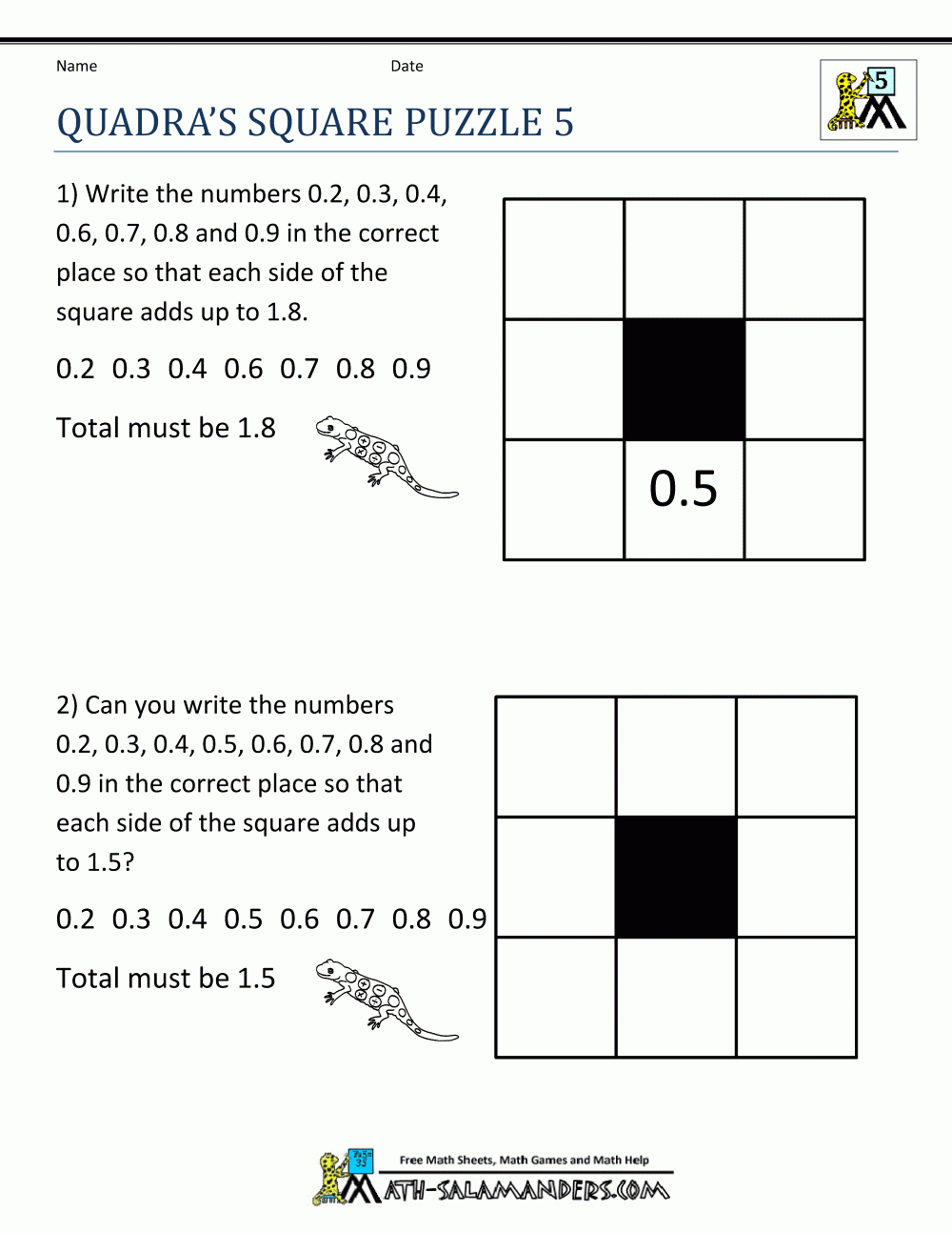 Printable Math Puzzles 5Th Grade - Printable Maths Puzzles For 9 Year Olds