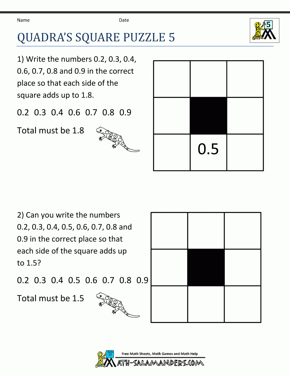 Printable Maths Puzzles Year 6 Printable Crossword Puzzles