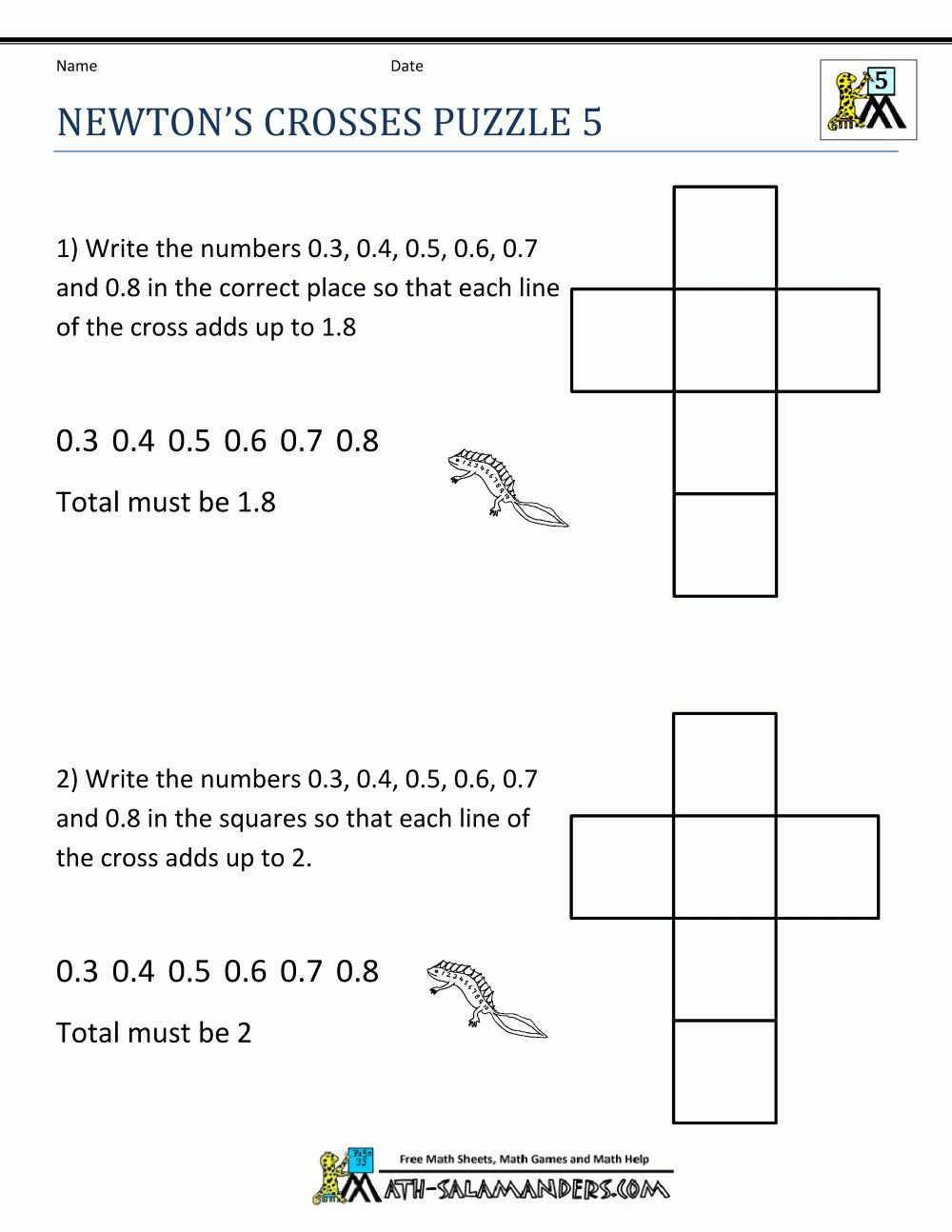 Printable Math Puzzles 5Th Grade - Printable Puzzle Sheets