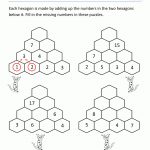 Printable Math Puzzles Sallys Hexagon Number Puzzle 2 | Miss Helmy   Printable Hexagon Puzzle