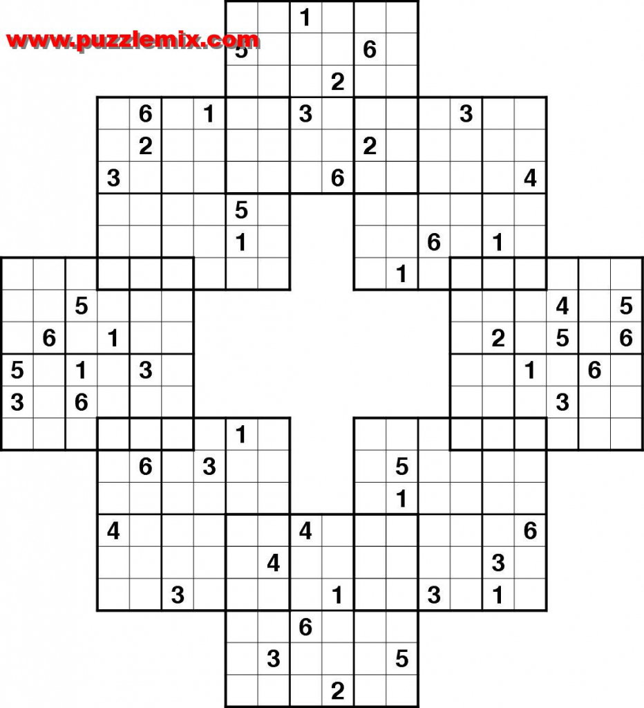 Printable Mega Sudoku Puzzles | Printable Sudoku Free - Printable Crossword Sudoku Puzzles