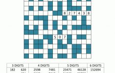 Printable Number Puzzles Number Fill In Puzzle 8 | Math | Mathe - Printable Crossword #3
