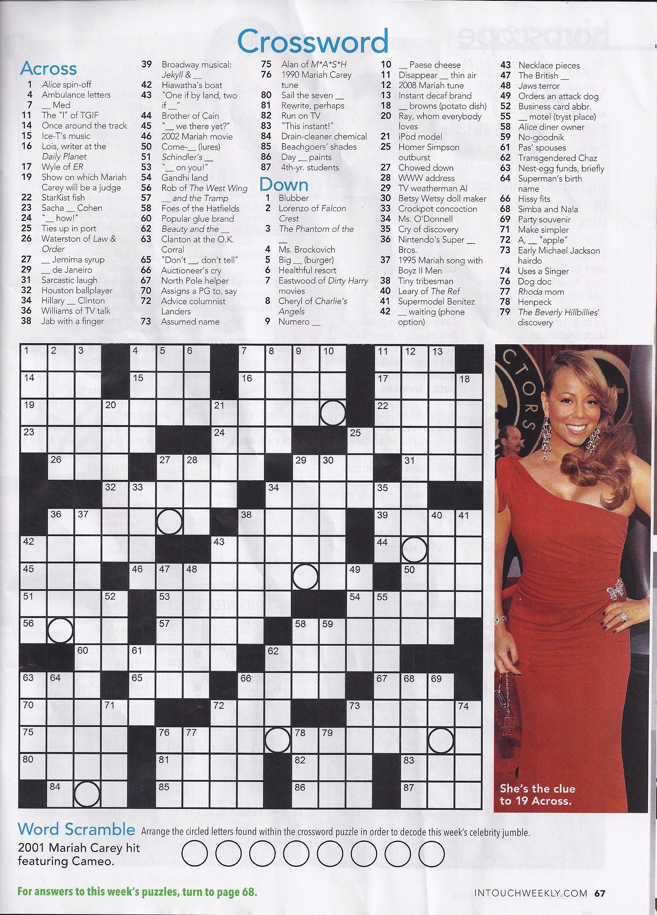 Printable Woman s World Crossword Puzzles Printable Word Searches Printable Woman s World Crossword Puzzles Printable Word Searches