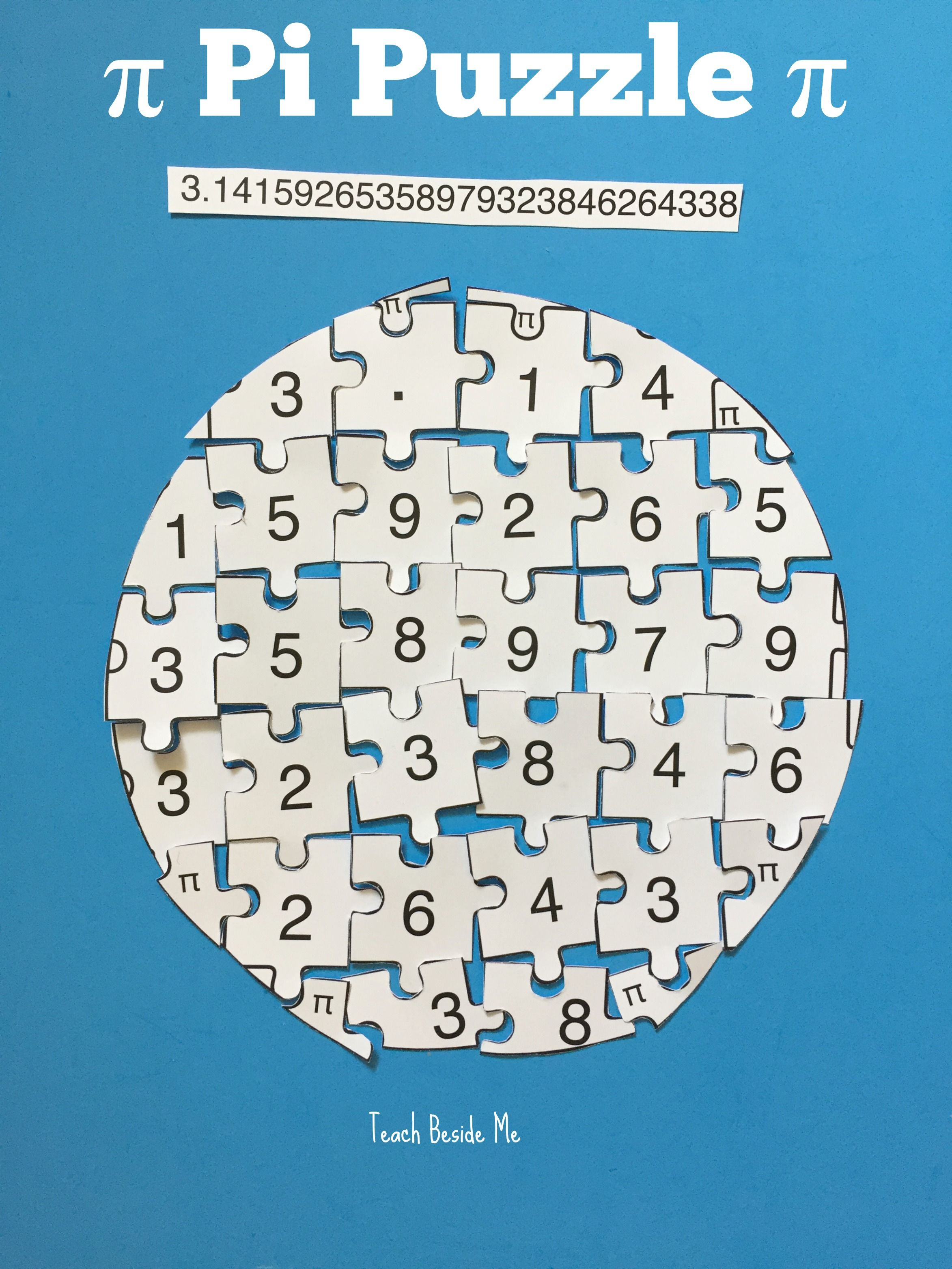 Printable Pi Puzzle For Pi Day | Teach Beside Me | Teaching Math - Printable Daily Puzzle