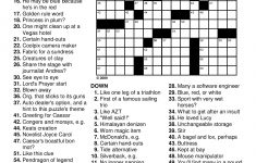 Printable Puzzles - Karis.sticken.co - Crossword Puzzle And Answers Printable
