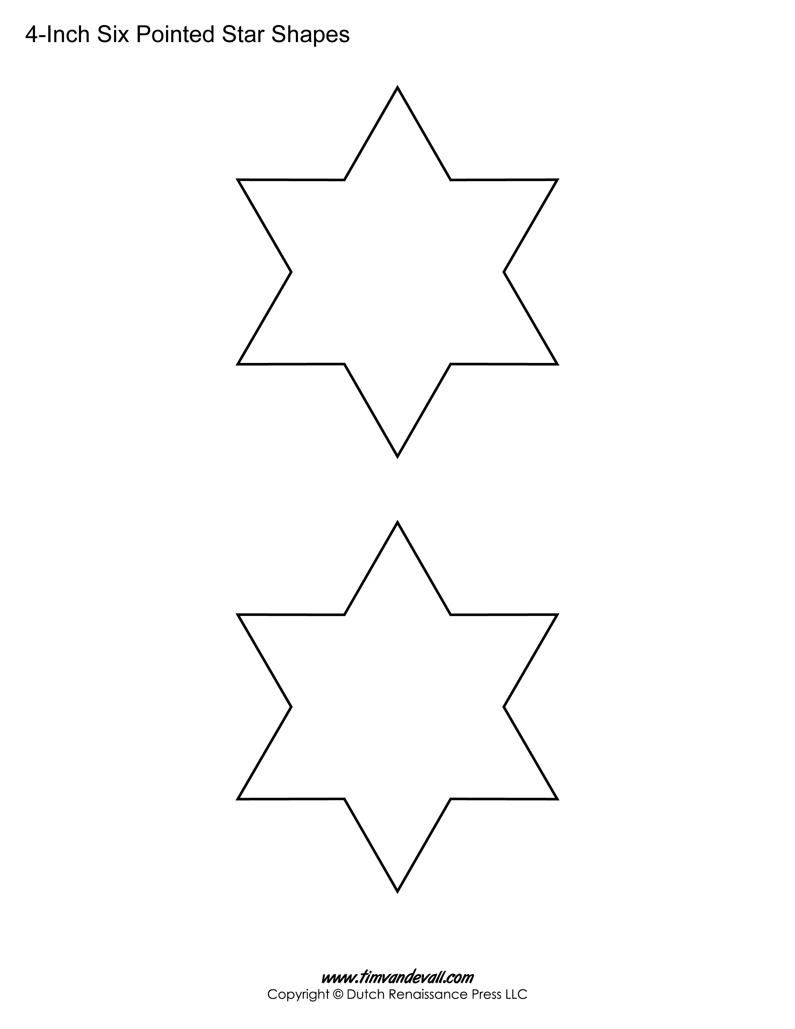Printable Six Pointed Star Templates | Blank Shape Pdf Downloads - Printable Star Puzzle