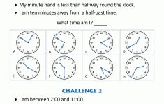 Printable Time Worksheets - Time Riddles (Easier) - Printable Riddle Puzzles