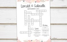Printable Wedding Crossword Puzzle Game, Games For Wedding - Printable Wedding Puzzles