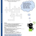 Printable Worksheets   Printable Stress Management Crossword Puzzle