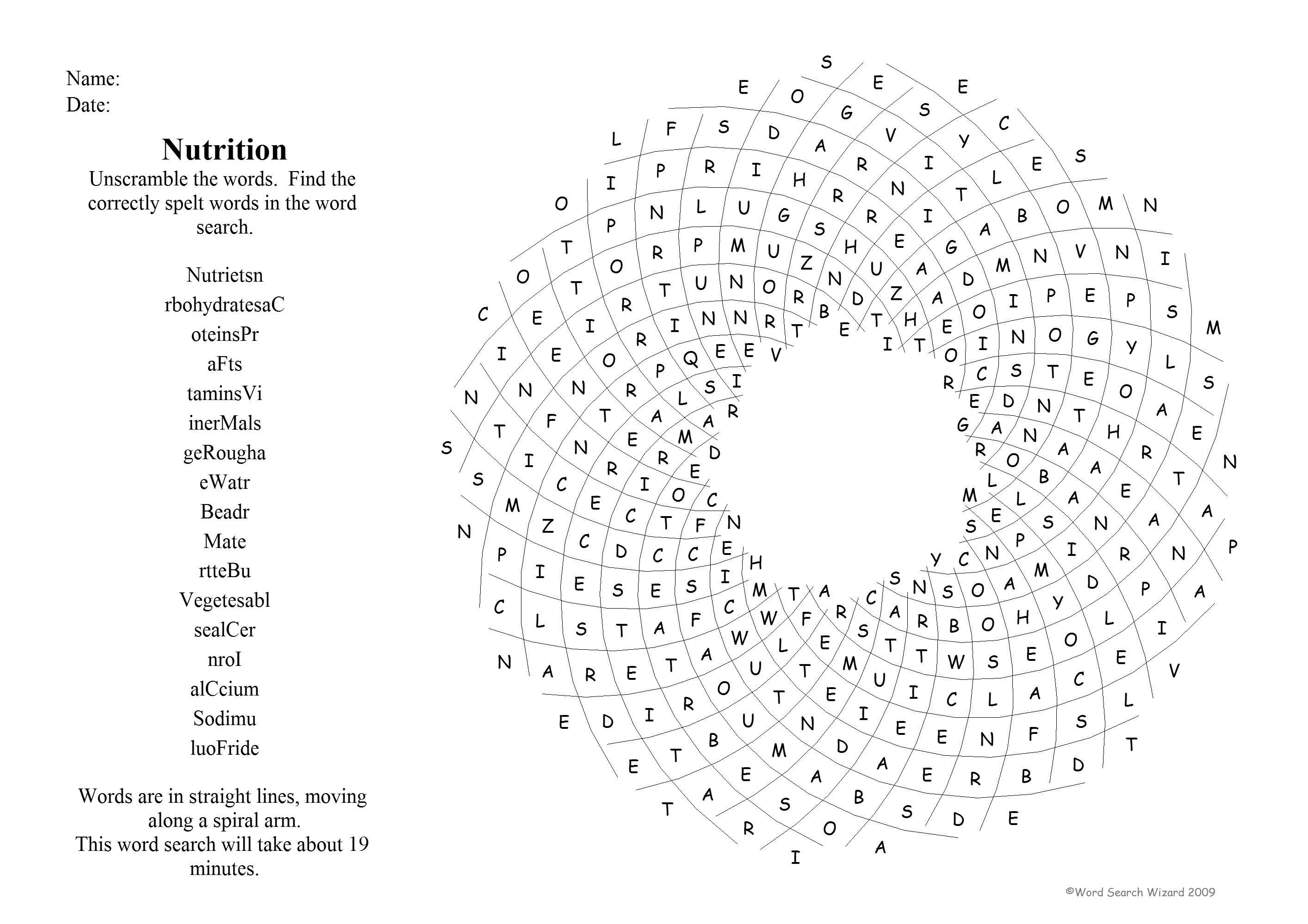 Printable+Nutrition+Word+Search+Puzzles | Food Word Search - Nutrition Printable Puzzle