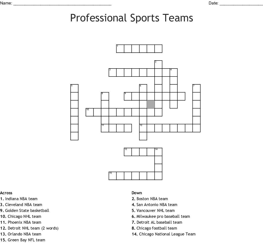 Nfl Football Crossword Puzzles Printable Printable Crossword Puzzles