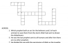Prophets Crossword Puzzle | Little Followers Of Ahlul-Bayt - Islamic Crossword Puzzles Printable