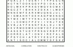 Psychology Printable Word Search Puzzle - Printable Word Search Puzzle Difficult