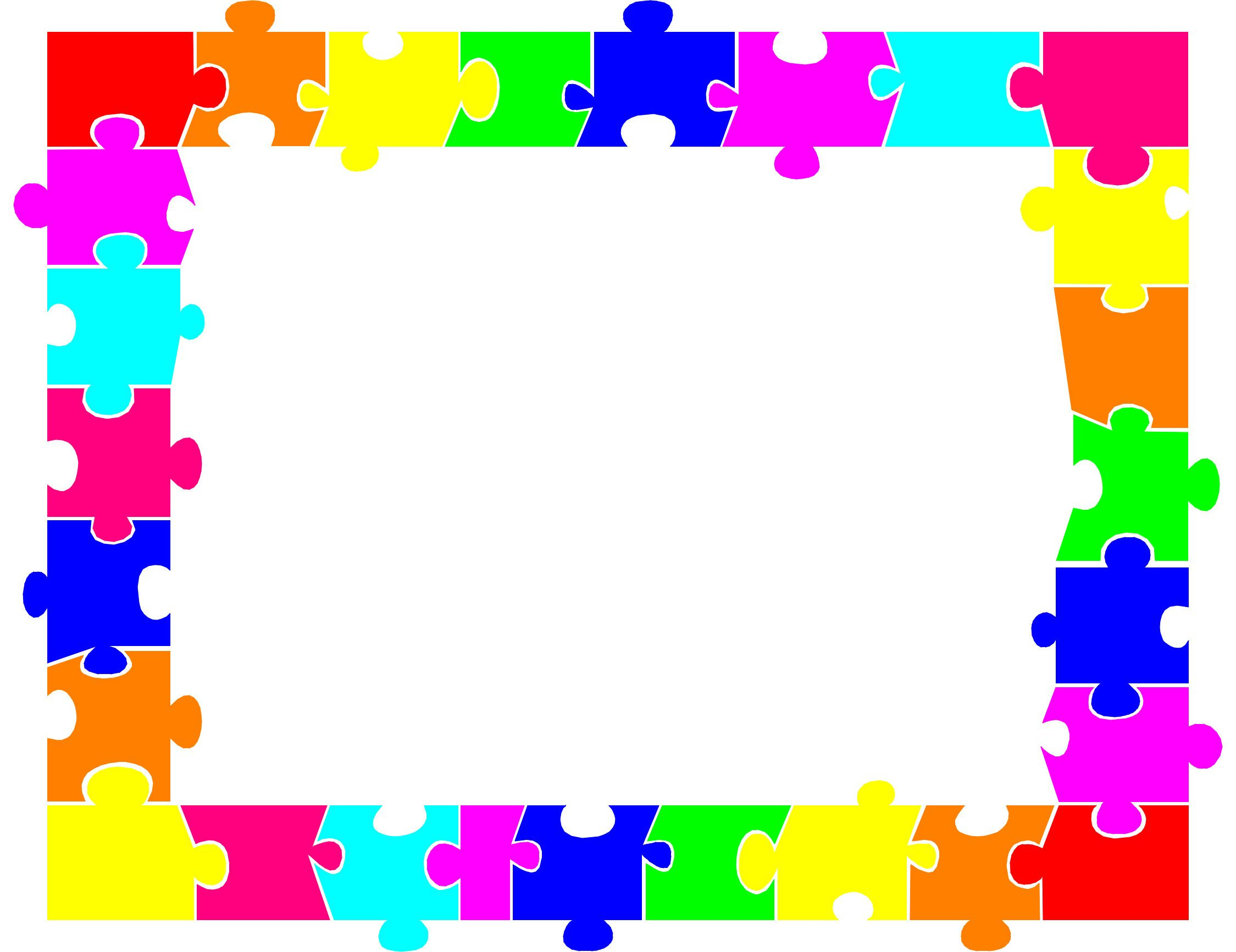 Puzzle Border - Clipart Best | Christmas | Printable Border, Color - Printable Colored Puzzle Pieces