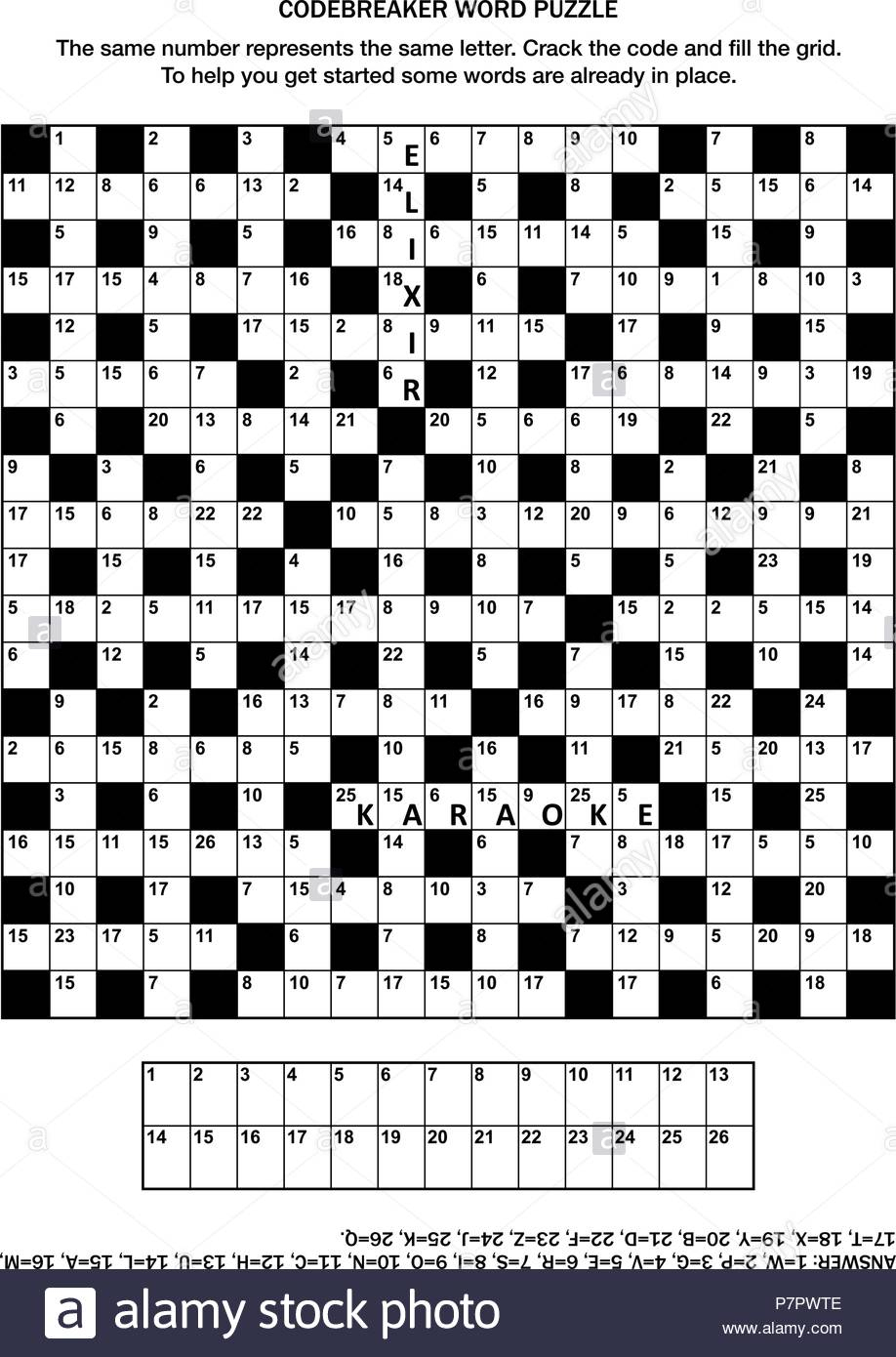 Printable Codeword Puzzles Printable Crossword Puzzles