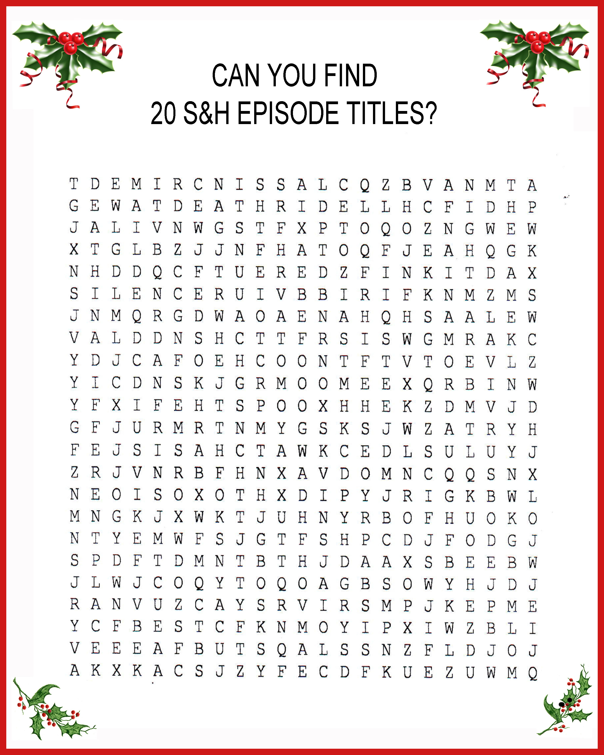 Puzzle | Starsky &amp;amp; Hutch Advent Calendar 2012 - Printable Advent Puzzle