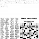 Puzzles And Games From Universal Press Syndicate   Pdf   Universal Crossword Puzzle Printable