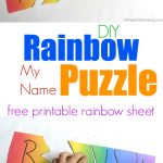 Rainbow My Name Puzzles   Printable Rainbow Puzzle