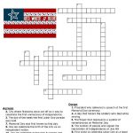 Red, White And Blue Holidays Crossword Puzzle | * Printables   Printable Crossword Puzzles Holiday