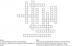 Relapse Prevention Crossword - Wordmint - Printable Recovery Puzzles