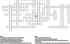 Renaissance Crossword Puzzle Crossword - Wordmint - Renaissance Crossword Puzzle Printable