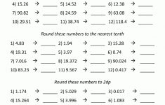 Rounding Decimal Places Numbers To 2Dp Estimating Sums Worksheets - Rounding Crossword Puzzle Printable