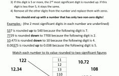 Rounding Significant Figures - Rounding Crossword Puzzle Printable