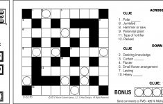 Sample Of Horizontal Sunday Jumble Crosswords | Tribune Content - Printable Jumble Crosswords