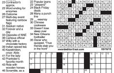 Sample Of Los Angeles Times Daily Crossword Puzzle | Tribune Content - Newspaper Printable Crossword Puzzles