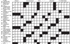 Sample Of Los Angeles Times Sunday Crossword Puzzle | Tribune - La Times Sunday Crossword Puzzle Printable