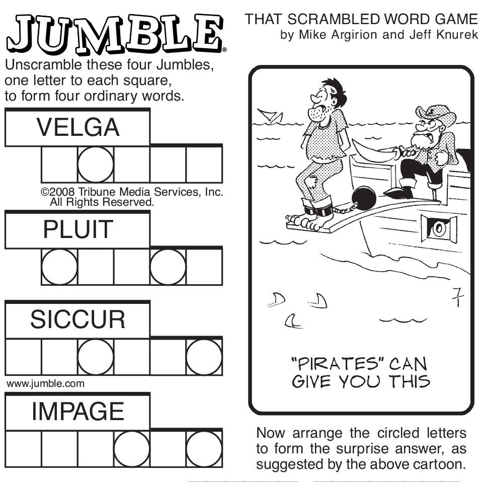 Printable Daily Jumble Puzzle Printable Crossword Puzzles