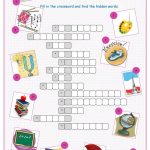 School Subjects Crossword Puzzle Worksheet   Free Esl Printable   Printable Crossword Puzzles By Subject