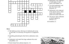 Sedimentary Rocks Crossword - Rocks Crossword Puzzle Printable