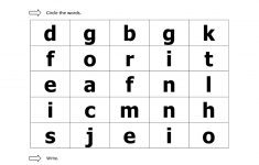 Sight Words Crossword Puzzle (With, He, Are, In, Was, This) | A To Z - Crossword Puzzle 1St Grade Printable
