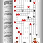 Soccer Crossword Worksheet   Free Esl Printable Worksheets Made   Football Crossword Puzzle Printable