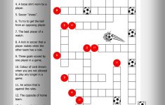 Soccer Crossword Worksheet - Free Esl Printable Worksheets Made - Football Crossword Puzzle Printable