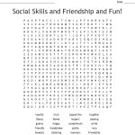 Social Skills And Friendship And Fun! Word Search   Wordmint   Respect Crossword Puzzle Printable