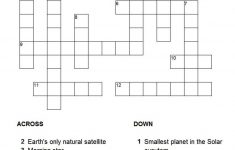 Solar System Cross Word Puzzle |  Puzzle 2 Previous Solar System - Printable Crossword Puzzle Pdf