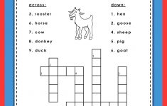 Spanish English Crossword Puzzles Los Animales | Dual Language Super - Printable Spanish Crossword Puzzle