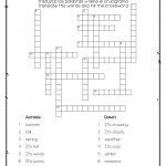 Spanish Seasons And Weather: Crossword & Word Searchel Tiempo Y Las   Printable Crossword Puzzles In Spanish